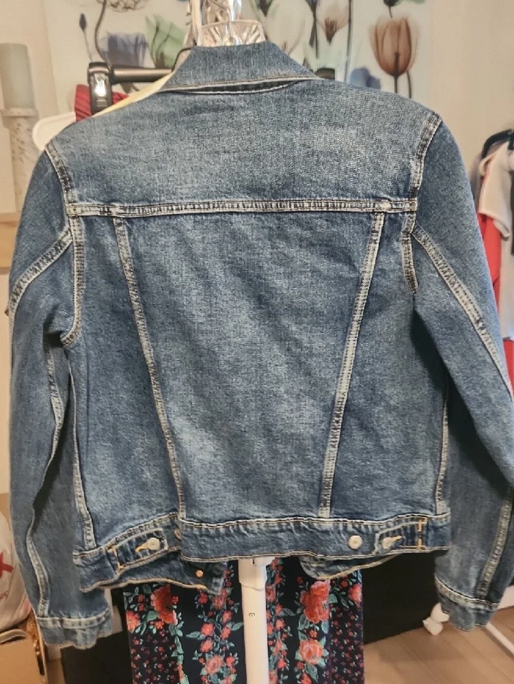 Old Navy Blue Washed Denim Jacket - Picture 2 of 2
